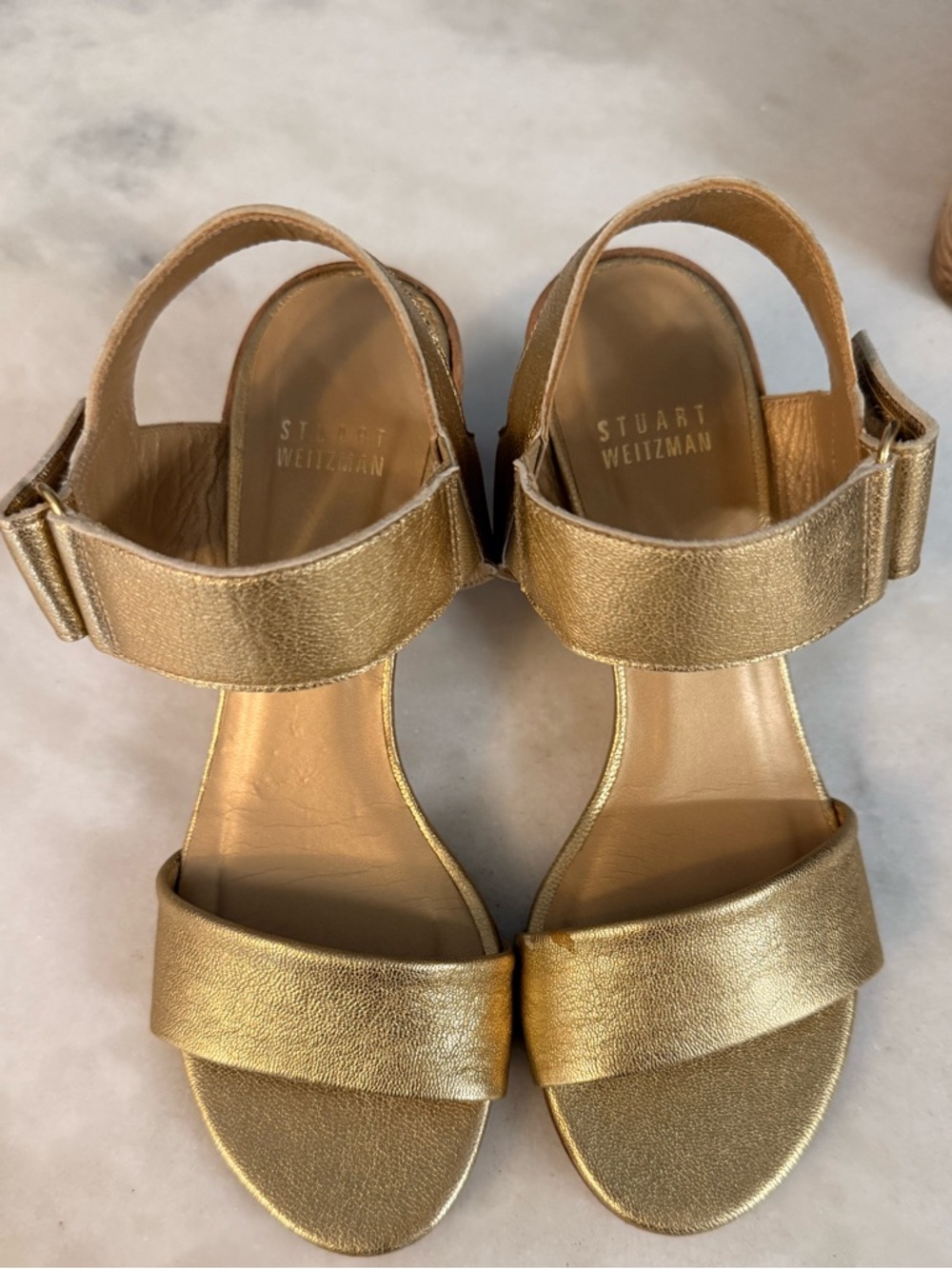 Stuart Weitzman Broadband City leather sandal 5.5 VGUC
